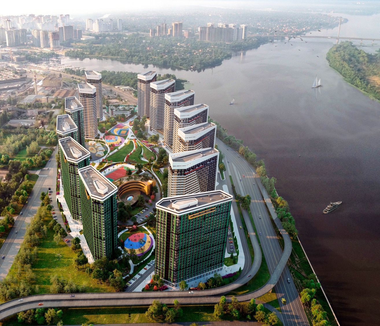 Residential complex near the river